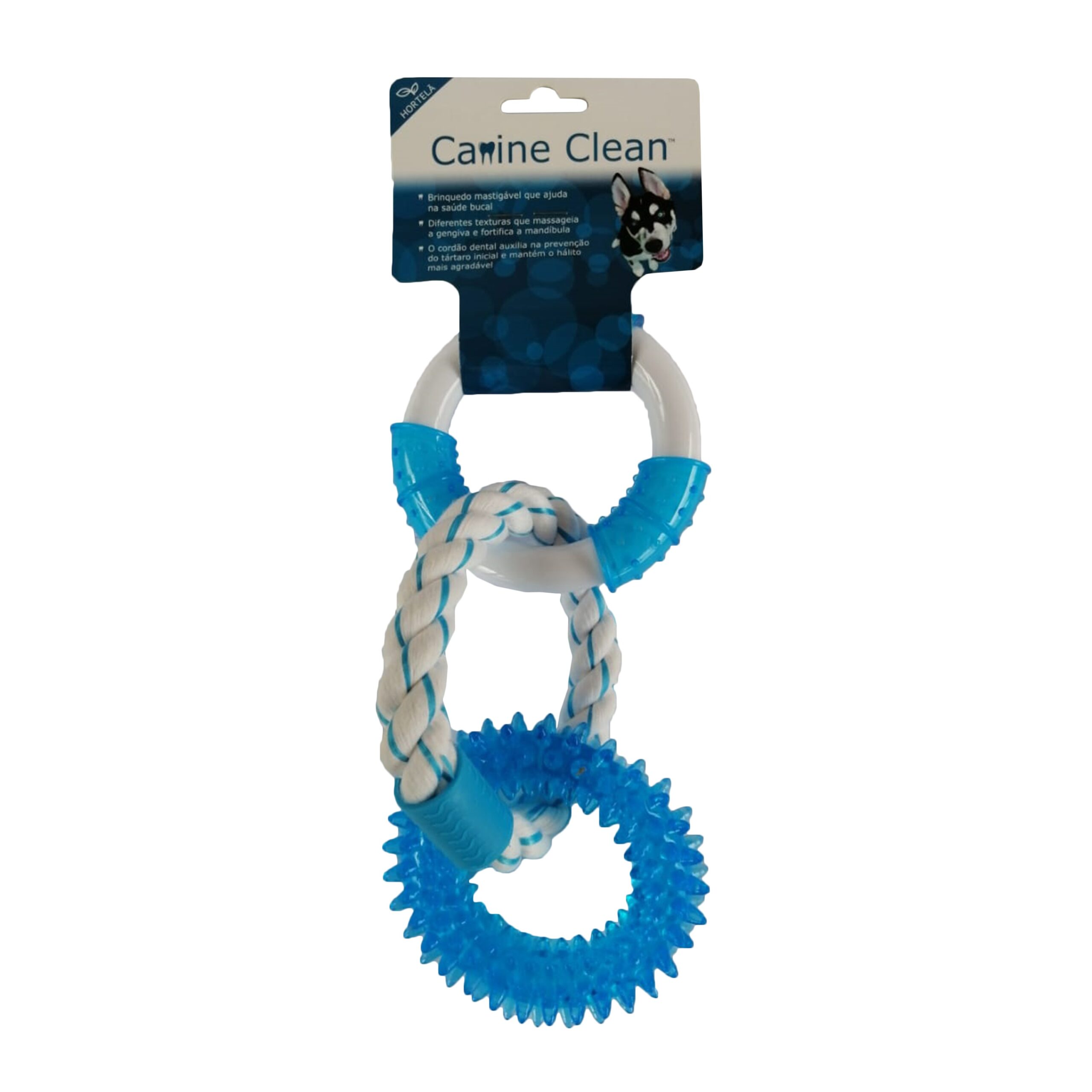 WB15430-B - ANÉIS DENTAIS TRIPLO DE NYLON E CORDA PARA CÃES