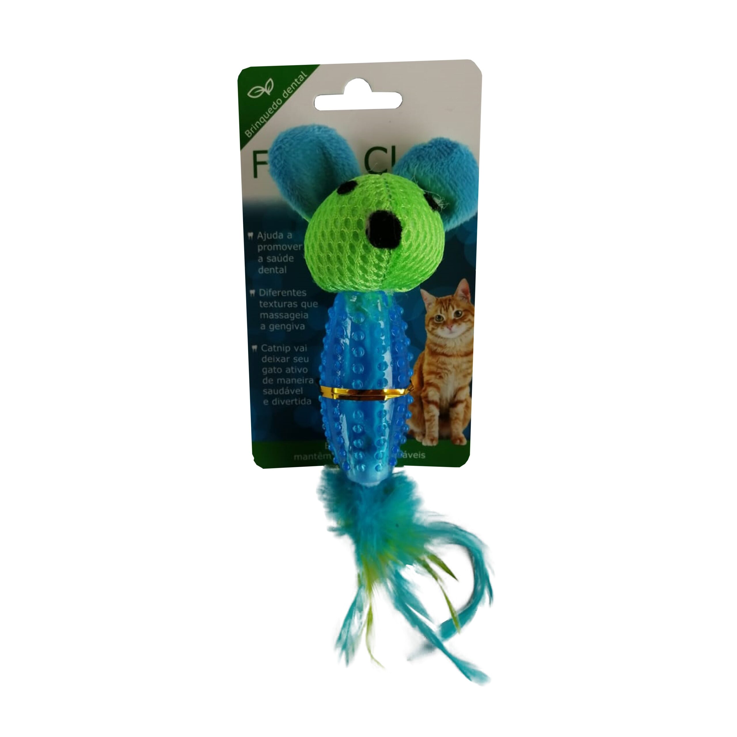 WB23544 - RATINHO DE TECIDO E MORDEDOR DENTAL PARA GATOS