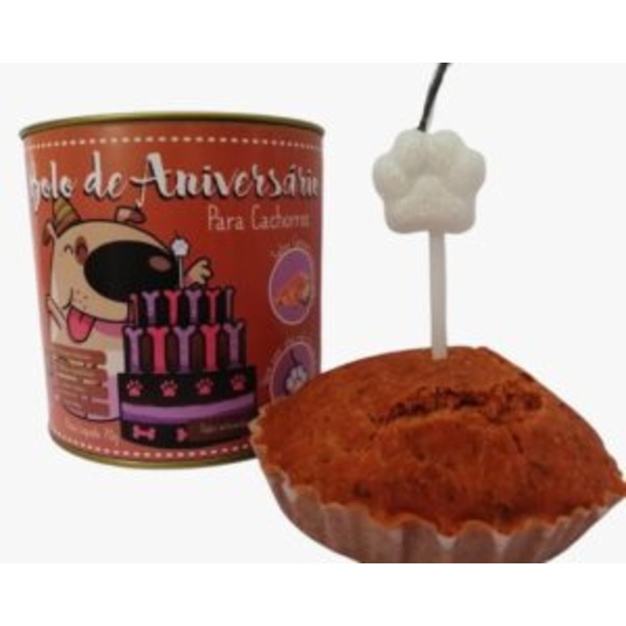 KIT 10 UNIDADES – BOLO DE ANIVERSÁRIO P/ CÃES SABOR CENOURA COM GENGIBRE  70G – Padaria Pet Distribuição