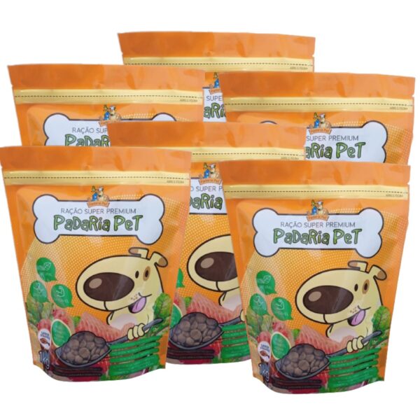 KIT 6 PACOTES - RAÇÃO NATURAL PADARIA PET CÃES 1KG